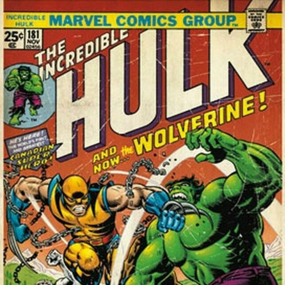 The Incredible Hulk & Wolverine Comic Cover Poster - 24 in x 36 in - Picture 3 of 7